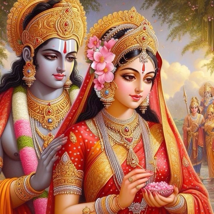 Radha Krishna blessing photos