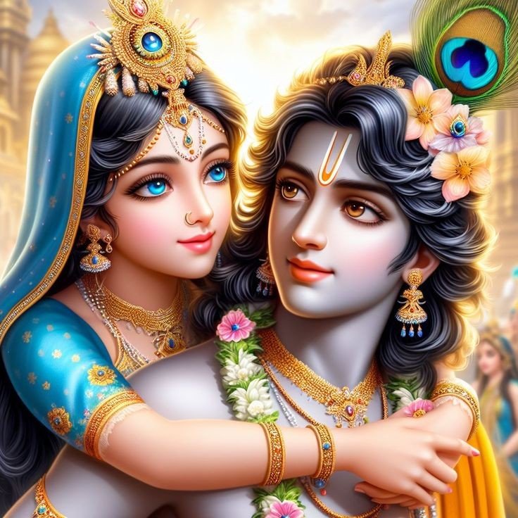 Radha Krishna blessing photos
