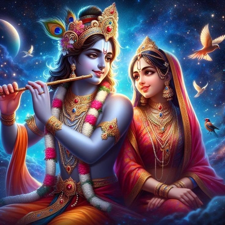 Radha Krishna painting DP